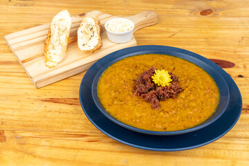 plate with food, restaurant shot.