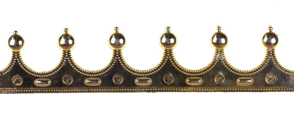 golden crown isolated on white background