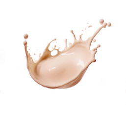 Cosmetic cream splash isolated on white background. Generative A.I.