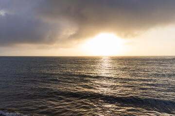 Obraz premium Sunlight flare over the sea