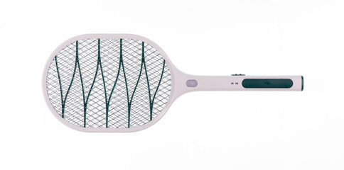 electric fly swatter isolated on white background