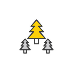 Obraz premium Virgin Forest icon design with white background stock illustration