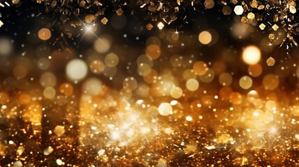 Obraz premium Glittering Effect For Luxury Christmas, hining Background. Generative ai