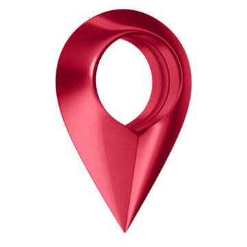 map localization icon on white background, pin icon, map icon, pin 3d, localization 3d, red pin, pin maps 3d, Concept of global coordinate, icone localiza&ccedil;&atilde;o, transparent background