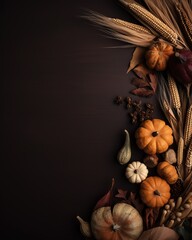 Vector illustration of thanksgiving invitation and greeting card, prints and posters.illustration