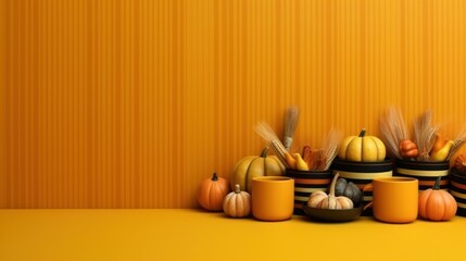 Vector illustration of thanksgiving invitation and greeting card, prints and posters.illustration