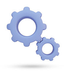 3d illustrations of gear cogwheel icon represent to ideal,setup,setting,progress and cooperation.Business strategies concepts.3d render.