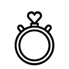 engagement ring vector flat color icon, Diamond ring icon set, Engagement ring icon, Jewel jewelry outline symbol for apps and websites, vector illustration