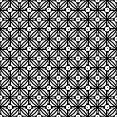 Black and white seamless pattern texture. Greyscale ornamental graphic design. Mosaic ornaments. Pattern template. Vector illustration. EPS10.