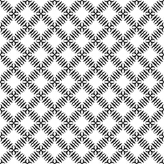Black and white seamless pattern texture. Greyscale ornamental graphic design. Mosaic ornaments. Pattern template. Vector illustration. EPS10.