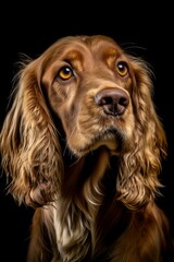 Studio portrait of a dog breed Cocker Spaniel. AI generated, human enhanced