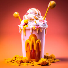 A cup delicious of icecream , food, dessert, generative ai, generated with ai, ai