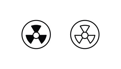 Radiation icon design with white background stock illustration