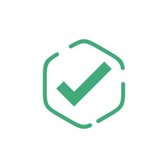 Check Mark Checklist Badge Sticker Vector Template