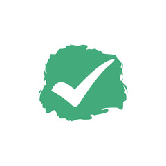 Check Mark Checklist Badge Sticker Vector Template