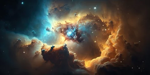 Colorful space galaxy cloud nebula. Stary night cosmos. Universe science astronomy. Supernova background wallpaper  © Fox Ave Designs