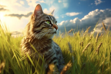 Obraz premium Cats, Cat, Cat Toys, Maine Coon, British Shorthair, Ragdoll, Persian, Bengal, Siamese, Tabby Cats, and More! Find the Perfect Catnip, Black Cat, Munchkin Cat, and Maine Coon Cat Toy Generative Ai