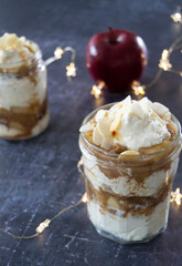 whipped cream baked apple dessert