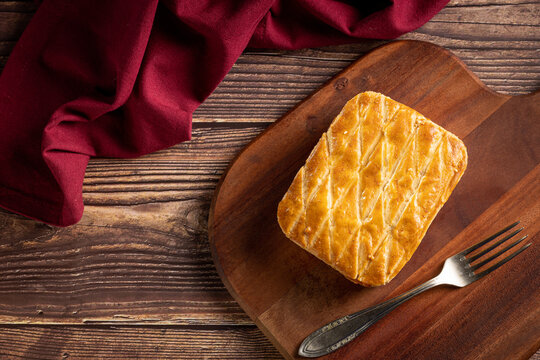 Brazilian chicken pie. Small traditional chicken pie in Brazil.