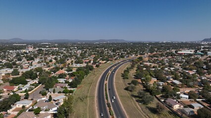 Broadhurst area and road network, Gaborone, Botswana, Africa