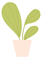 Houseplant icon. Green plant in pot. Urban jungle symbol