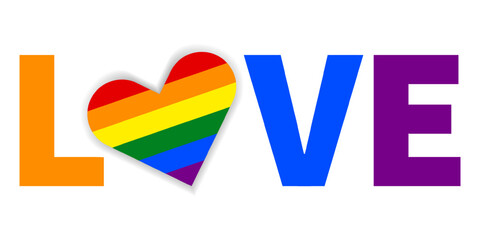 Pride LGBT+ Element clip art Colorful rainbow LGBTQ pride month celebration icon flag