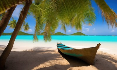 Obraz na płótnie Canvas beach with coconut palm