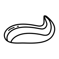 Simple flat toothpase curve colors stripped black line