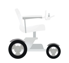 Electric wheel chair. vector illustration