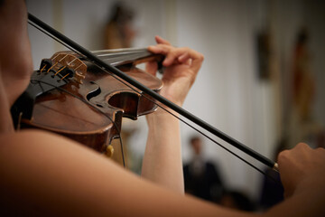 violín, cuerda, música, tocar, instrumento, macro, zoom, mano