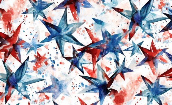 patriotic star pattern fabric Generative AI