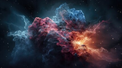 Fototapeta na wymiar Image of a nebula in space. Generative AI