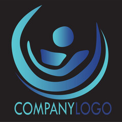 Company Logo - Vector art with circle and person
