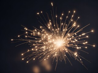 Fototapeta premium sparkler creating bright light on a dark background. ai generative
