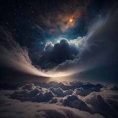 AI Generated - Illustration Art Sky, Space, Clouds