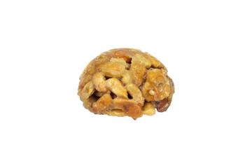 kozinaki from sunflower seeds, sunflower seeds in caramel, isolated from the background