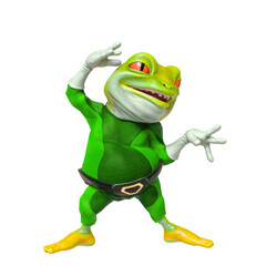 super frog is doing some magic