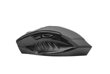 Wireless computer mouse isolated on a white background.