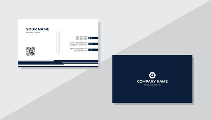 Minimal and simple business card design template .