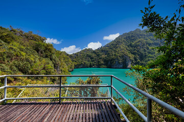 Fototapeta premium beautiful lagoon,tropical paradise,Angthong national marine park, koh Samui, Suratthani, Thailand.