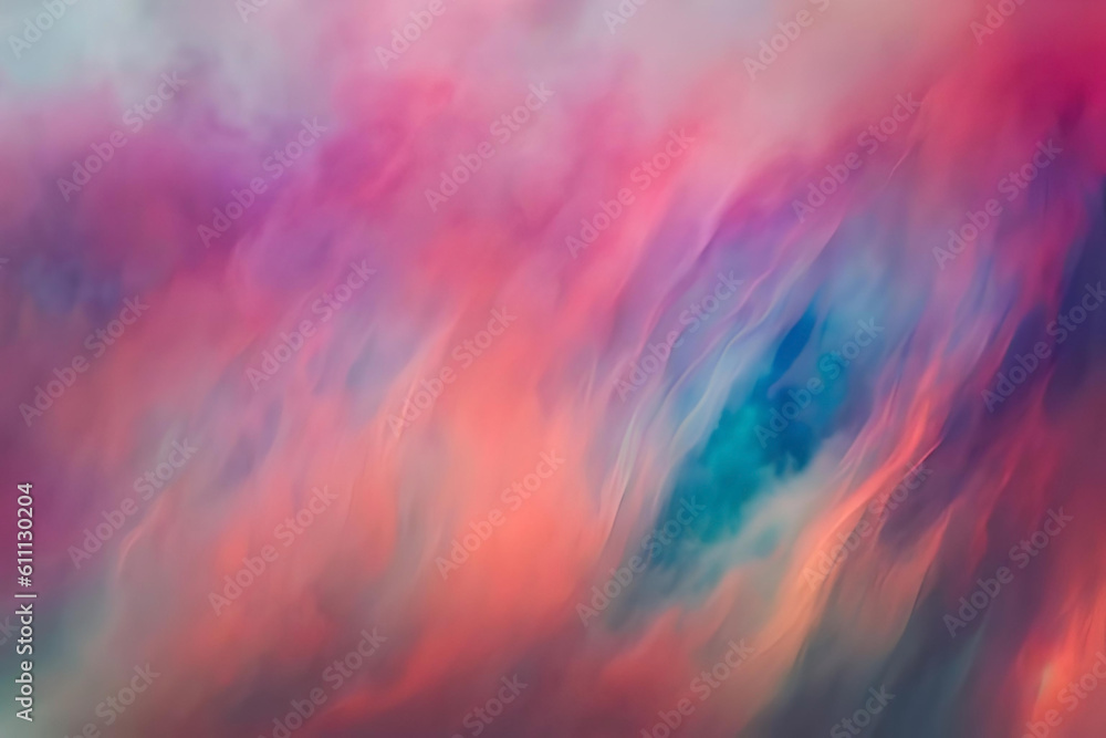 Poster abstract background with delicate layers of translucent colors, creating a sense of depth and mystery
