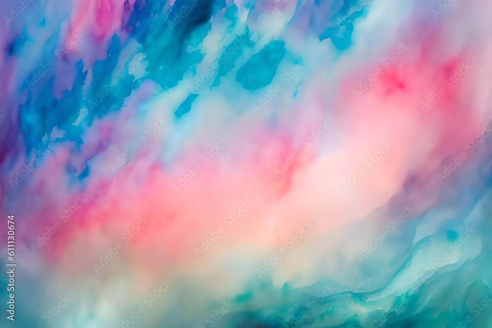 Poster abstract background with delicate layers of translucent colors, creating a sense of depth and myster