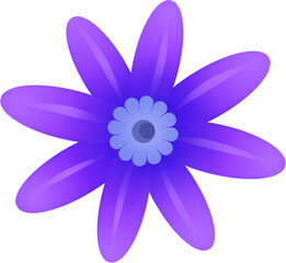 Cartoon scene with plant beautiful colorful flower isolated illustration for children