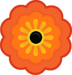 Cartoon scene with plant beautiful colorful flower isolated illustration for children