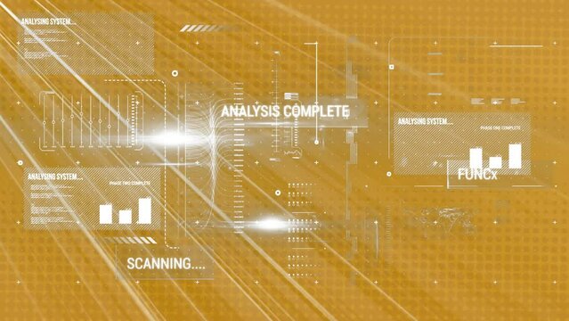 Animation of computing data processing over grid background