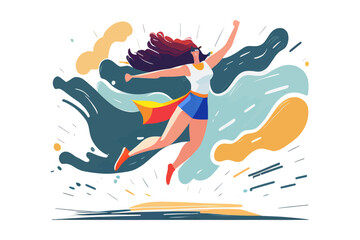 Obraz na płótnie Canvas Female superhero. Vector illustration desing.
