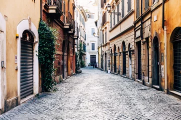 Fotobehang Historic street in Florence, Italy © Wieslaw