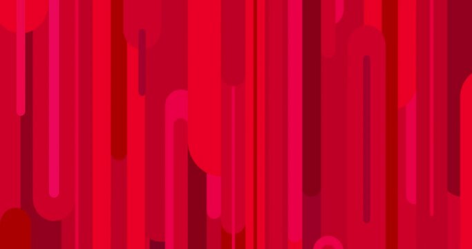 Looping simple long vertical lines blood red colors. Linear animation geometric figure. Seamless loop isolated. Motion design element for business, art, fashion, etc...