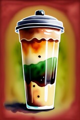 glass jar with jelly,Generative AI