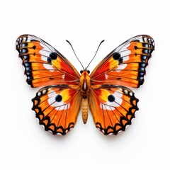 Fototapeta premium Tropical butterfly isolated. Illustration AI Generative.
